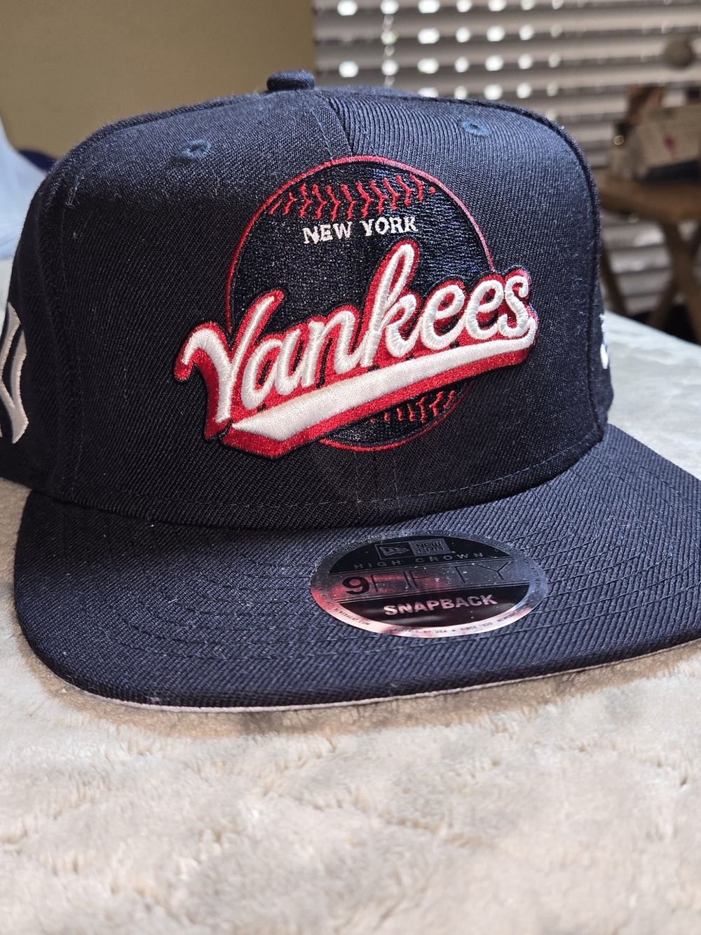 New York Yankees Navy Snapback Cap with Red & White Logo